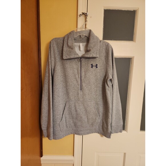 Under Armour Women's Gray Quarter Zip Pullover Size L - Picture 1 of 9